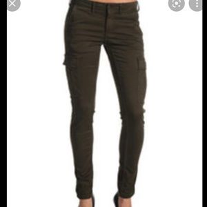 AG Adriano Goldschmied sSateen Slim Cargo Pants in Olive 24